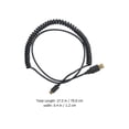 thumbnail image 2 of WEUVEB 1Pc Black Coiled Tube Keyboard Cable for Mechanical Keyboard Type-C Connector USB Data, 2 of 8
