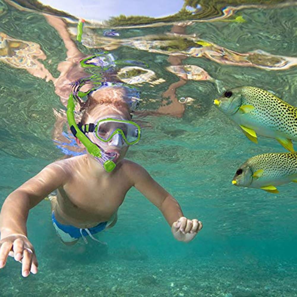 Adjustable Kids Diving Goggle Swim Mask Breathing Tube Shockproof Anti-fog Swimming Glasses Band Snorkeling Underwater Accessories Set