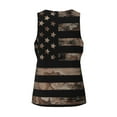 thumbnail image 5 of Gaeub American Flag with Desert Camouflage Men's Athletic Tank Top, Workout Sleeveless Shirts, Running Tank Tops for Gym, Running, Training - Medium, 5 of 9