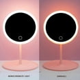 thumbnail image 4 of Espejo de tocador LED inteligente shaofei ajustable con luz de tres colores cuadrado rosa, 4 of 5