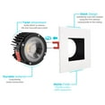 thumbnail image 3 of Luxrite 4 Inch Square LED Recessed Light, 15W, 5 CCT Tunable, 1100 Lumens, Dimmable, Wet Rated - White Black Trim 4-Pack, 3 of 7