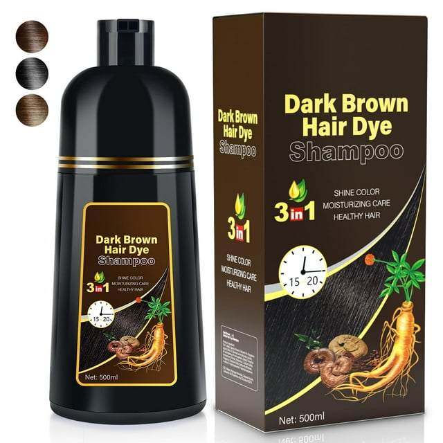 Champú para teñir el cabello JIESSIA Dark Brown 500 ml semipermanente