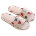 thumbnail image 3 of Yuanlong Womens Slippers Printed Open Toe Home Flat Slippers Breathable Cozy Indoor Relaxation Daily Shoes, 3 of 9