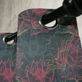 thumbnail image 2 of Ambesonne Lotus Grommet Curtain Single Panel, Concept of Flowers of Asia, 50"x60", Dark Coral Slate Blue, 2 of 5