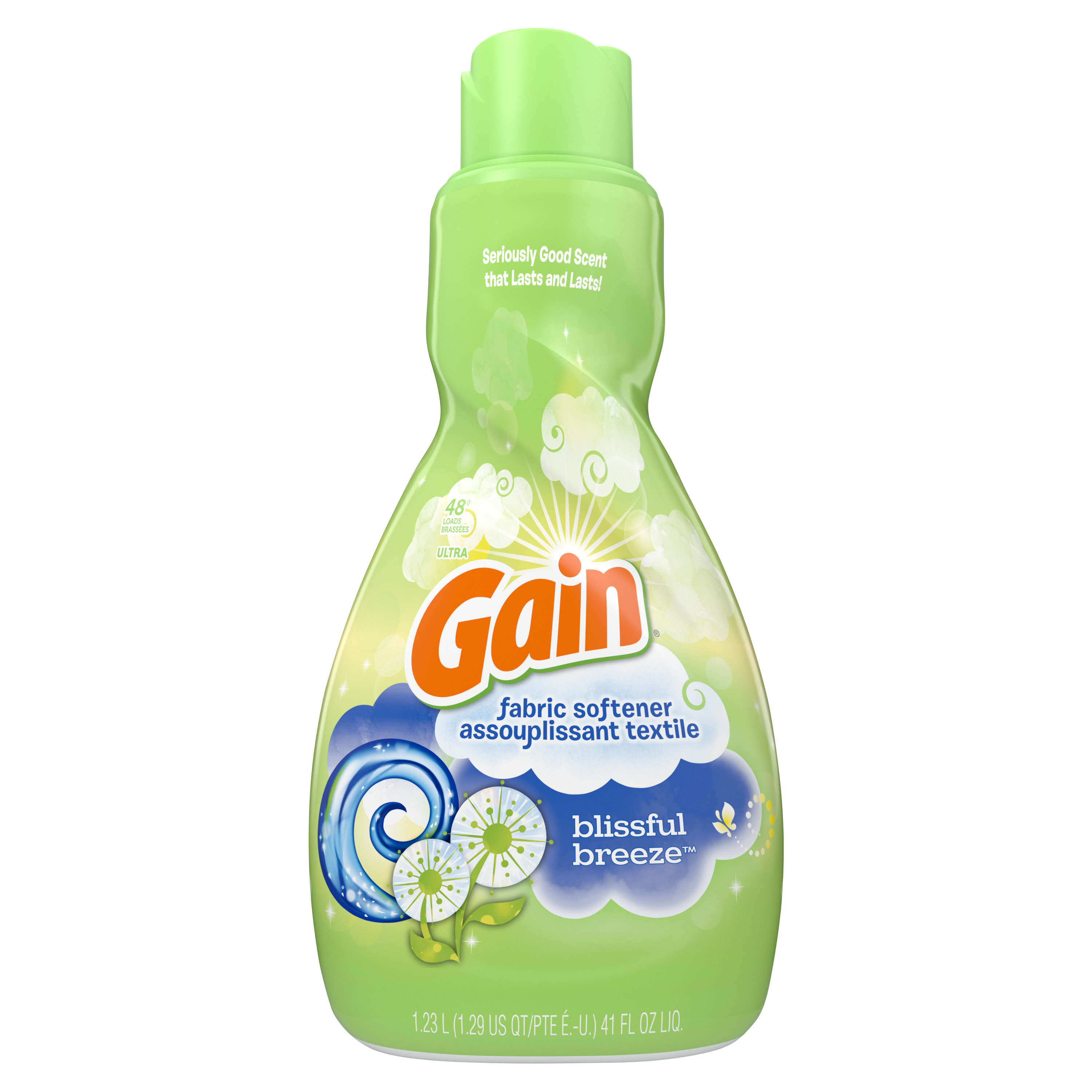 Gain Liquid Fabric Softener, Blissfull Breeze, 41 fl oz 48 loads