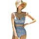 thumbnail image 1 of Cismea - Bikini de Tanga para Mujer, Traje de BañO con Estampado de Leopardo, Sexy Bikini Triangular de 2 Piezas（Azul） Cismea bañador, 1 of 9