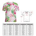 thumbnail image 2 of Flamingo Pattern T Shirts Basic T-Shirt Short Sleeve Ladies Tee Shirt Summer Graphic Clothing, 2 of 6