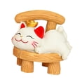 thumbnail image 2 of yotijay Lucky Cat Statue Animal Sculpture Cute Decoration Resin Cartoon Desktop Ornament B, 2 of 9