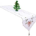 thumbnail image 1 of Chemin de Table Brodé de Noël 15 x 55 Pouces, Linge de Table Rouge pour Décorations de Noël, Chemin de Table de Luxe pour Cuisine et Table à Manger, Décorations de Noël, 1 of 8