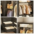 thumbnail image 3 of iSunirm 72'' Closet System 2-Piece Set with 6 Drawers, Walk-in Closet Organizer System with Hanging Rods and Shelves for Closet Storage, Black Oak, 3 of 5