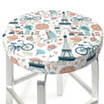 thumbnail image 3 of KLL Eiffel Tower Round Bar Chair Cushion Cover 14 inch ,Bar Stool Protector with Elastic, Soft Washable, 3 of 6