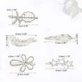 thumbnail image 3 of Unique Bargains Girl's Pearl Cute Style Metal Hair Clips Silver Tone 1 Set of 5 Pcs, 3 of 7