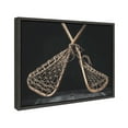 thumbnail image 2 of DesignOvation Sylvie Vintage Lacrosse Sticks Framed Canvas By Shawn St. Peter, 18x24 Dark Grey, Transitional Sports Wall Decor For Office, Bedroom, Or Living Room, 2 of 7