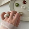 thumbnail image 4 of Lerpwige Contemporary Resin Band Ring Arc Shape Comfortable Fit Multiple Colors Stylish Material Gift, 4 of 8