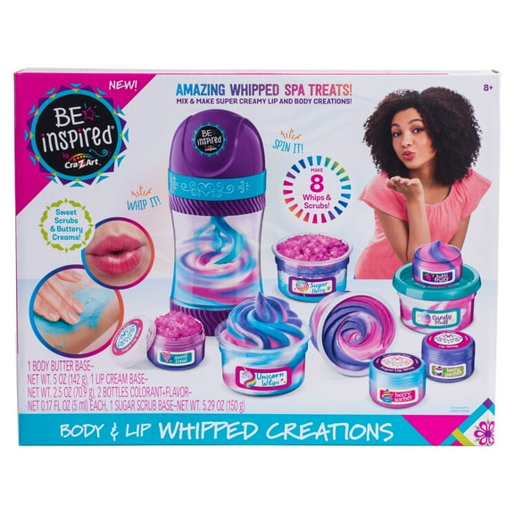 Cra-Z-Art Be Inspired Unisex Body & Lip Whipped Spa Creations, Ages 8 and up