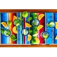 thumbnail image 4 of Set of 6 Hand-Blown Tumbler (10 oz) Glasses from Mexico with Cobalt Blue Rim - Rustic & Handcrafted Recycled Bubble Glass Drinking Glassware, 4 of 7