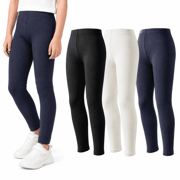 Boys Leggings Toddler 3 Pack Cotton Full-Length Stretch Pants Basic Kids Clothing for 3T-12