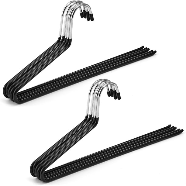 Perchas con Extremos Abiertos 15PCS, Ganchos para Pantalones, Perchas para Pantalones de Metal, para Faldas Jeans Bufandas y Chales, Negro