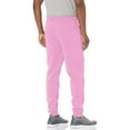 thumbnail image 3 of Haite Teen Boys Mid Waist Drawstring Sports Trousers Solid Color Jogger Pants Daily Workout Sweatpants With Pockets Pink 2XL, 3 of 3