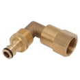 thumbnail image 4 of Hose Elbow Fitting Brass 3/4in Female Thread Universal Rotation Pipe Elbow Adapter Good Sealing Nipple Set for Watering, 4 of 9