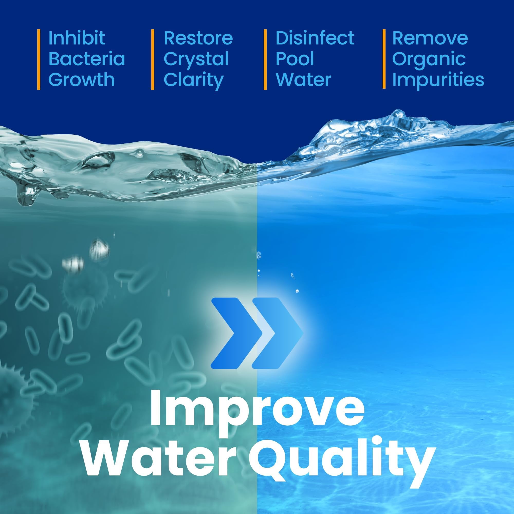 68% Calcium Hypochlorite Pool Shock for Swimming Pools - Chlorine Granules Swimming Pool Shock 25 lbs Bucket - Pool Chlorine for Inground and Above Ground Pool Treatment, Saltwater 25lbs