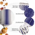 thumbnail image 6 of Navy Blue Striped Shower Curtain Set - Small 36" x 72" Washable Bathtub Curtain with 12 Hooks, Farmhouse Beige Stripes Vintage Rustic Waterproof Fabric Stall Shower Curtains for Bathroom Décor, 6 of 7