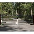 thumbnail image 4 of ALEKO Milan Style Dual Swing Steel Driveway Gate 18 feet Black with  Gate Opener, 4 of 15