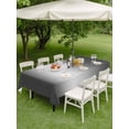 thumbnail image 4 of Outdoor Tablecloth with Umbrella Hole for Patio/Picnic/Party/Camping, Grey White Ombre Waterproof Table Cloth Rectangle Table Cover Washable, Contemporary Art Abstract Aesthetics (52"x 70"), 4 of 8