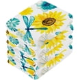 thumbnail image 4 of Sunflower Dragonfly Wash Cloth Set of 6, 12 x 12 Inch Cotton Baby Washcloths Highly Absorbent and Soft Feel Fingertip Towels Face Towels for Bathroom, Gym, Spa Washcloth Gift, 4 of 7