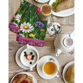 thumbnail image 4 of Spring Flowers Kitchen Dish Towels for Drying Dishes Set of 3, Purple Boho Farmhouse Botanical Florals Waffle Weave Microfiber Hand Tea Bathroom Towels Quick Dry & Absorbent Towel 15.7x23.6, 4 of 7