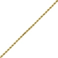 thumbnail image 3 of 10K Yellow Gold Solid Diamond Cut Rope Chain Necklace (2mm, 22"), 3 of 5