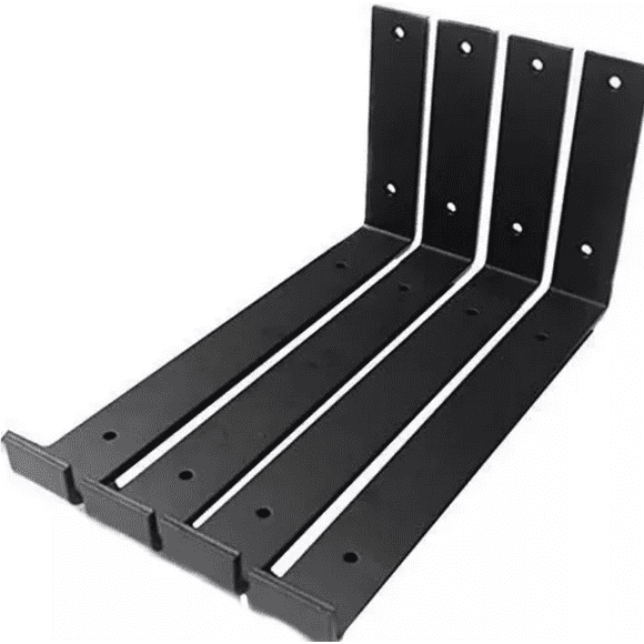 Repisas Flotantes Soportes Para Estantes 25 Cm 4 Unidades negro