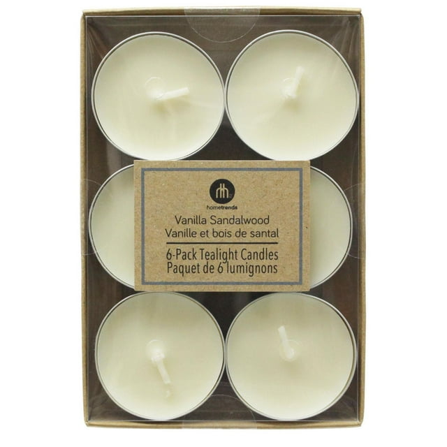 Hometrends Vanilla Sandalwood Scented 6-Pack Tealight Candles