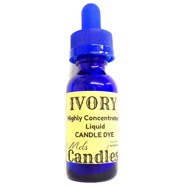 Ivory Liquid Candle Dye 1 Ounce Glass Dropper Bottle