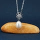 thumbnail image 1 of Colgante de gotas de agua de perlas naturales accesorios de moda femenina girasol collar 925 joyas de plata esterlina, 1 of 1