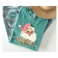 thumbnail image 3 of Vintage Santa Face Christmas Graphic Print T-Shirt | Retro Holiday Design | Comfort Colors Watermelon Tee, 3 of 7