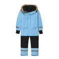 thumbnail image 5 of longantii Girls Boys Snow Suit for Kids One Piece Snowsuit Waterproof Windproof Thermal Winter Snowboarding Ski Suits Overalls Snow Clothes Blue 12-13 Years, 5 of 7