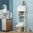 thumbnail image 2 of Inval America 2-Door Resin Bathroom Over-the-Toilet Storage Cabinet in White, 2 of 4