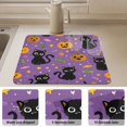 thumbnail image 4 of Dish Drying Mat Absorbent Dish Drainer Kitchen Counter 15.7x11.8inch Dish Drying Pad for Countertops Sinks Draining Racks Black Cats and Candy, 4 of 9