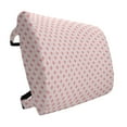 thumbnail image 1 of Coral Lumbar Pillow, Checkered Pattern with of Fleur De Lis Royal French Lily Flower, Soft Back Cushion for Office Chairs with Adjustable Straps, 14" x 13", Pale Pink Coral, by Ambesonne, 1 of 7