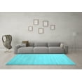 thumbnail image 3 of Ahgly Company Indoor Square Solid Light Blue Modern Area Rugs, 8' Square, 3 of 4