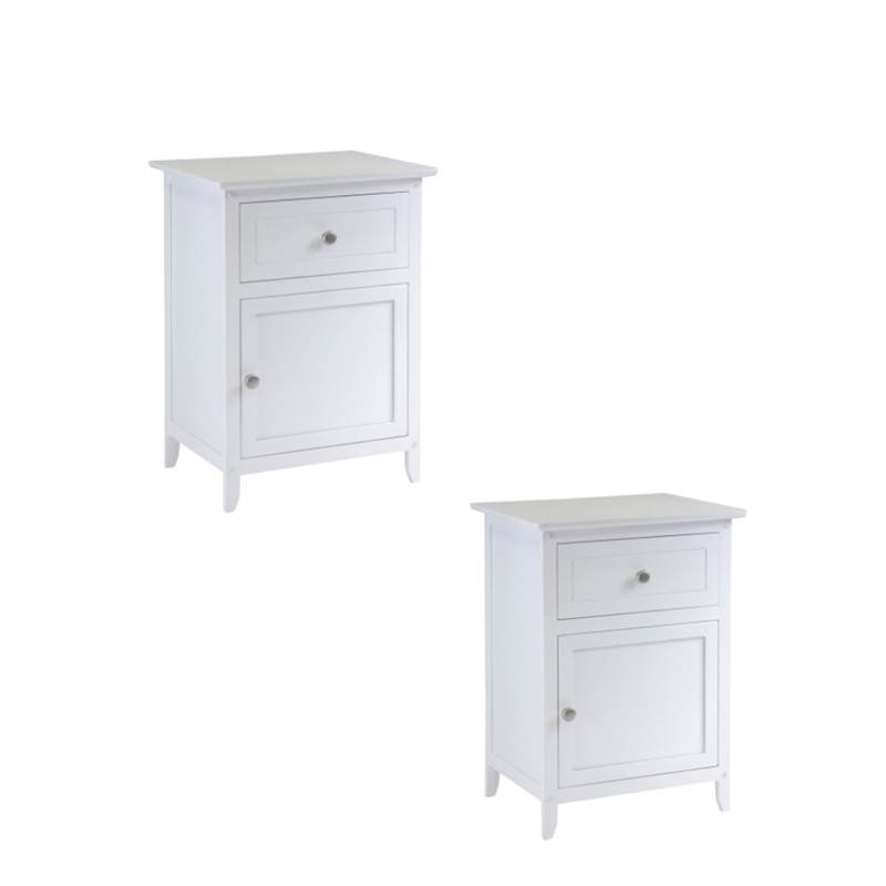 Set Of 2 Nightstand In White Walmart Canada