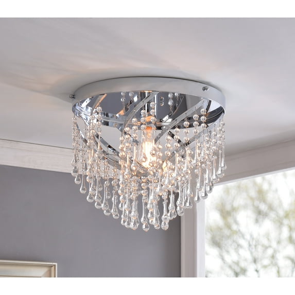 Carrie Chrome 1 Light Flush Mount