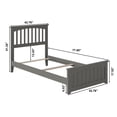 thumbnail image 4 of Mission Twin Wood Foundation Bed with Matching Footboard in Grey, 4 of 10