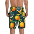 thumbnail image 3 of Naloa Fresh Orange Men's Short Pajama Pants, Lounge Comfort Shorts with Elasticized Waistband and Side Pockets - 4X-Large, 3 of 9