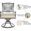 thumbnail image 6 of Patio Glider Chairs, Swivel Rocker, Garden Backyard Chairs Outdoor Patio Furniture Set of 2, 6 of 9
