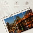 thumbnail image 6 of Elephant Stock New York Queensboro Bridge Wall Art - Horizontal Multi Panel Canvas - Living Room Wall Decor - Architecture Multi Panel - Orange And Brown Decor By Christian Heeb - 57" x 36", 6 of 8