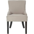 thumbnail image 3 of SAFAVIEH Lotus 19''H Side Chair, Taupe/Espresso/Flat Nails, Set of 2, 3 of 5