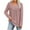 Pink, variant on ShiShine Long Sleeve Shirts for Women Casual V Neck Top Pleated Blouses 2025 Fall Tunics