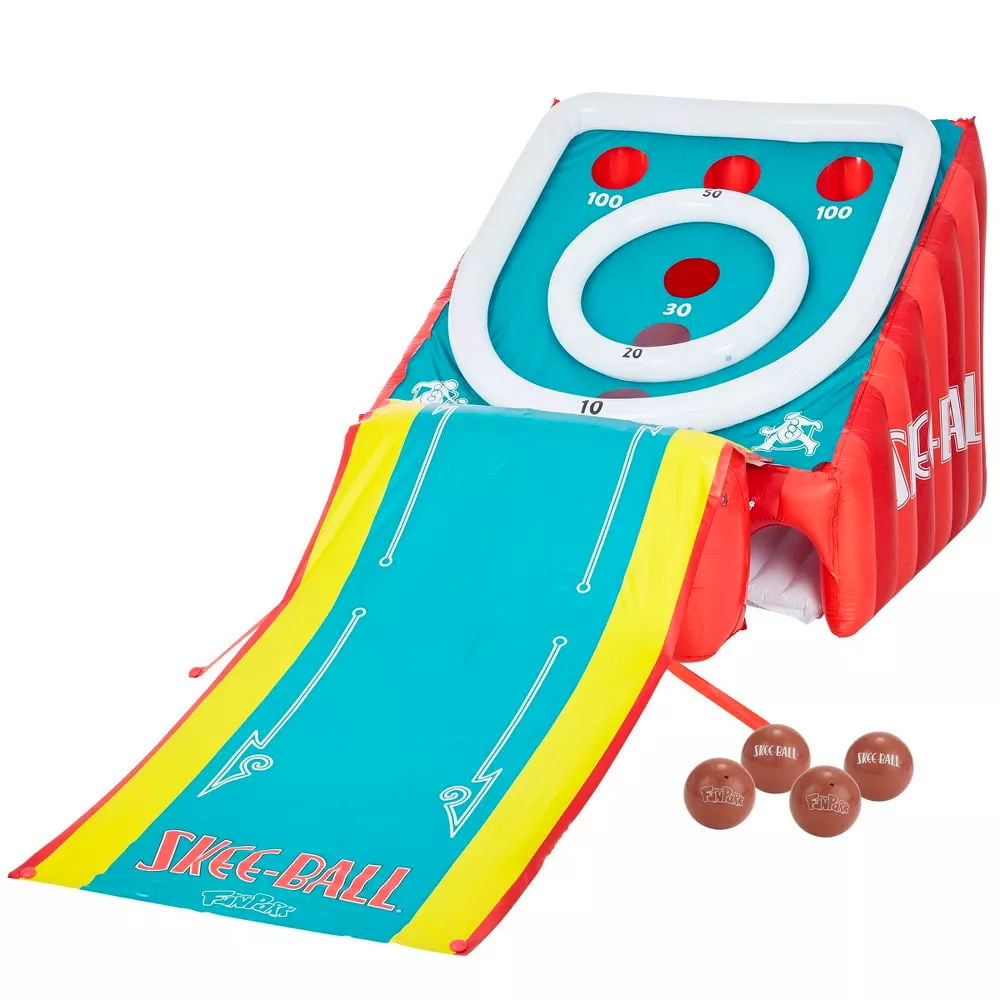 Skee Ball Game for Kids and Adults, Giant Inflatable Game, Arcade Game for Home, Includes 4 Balls